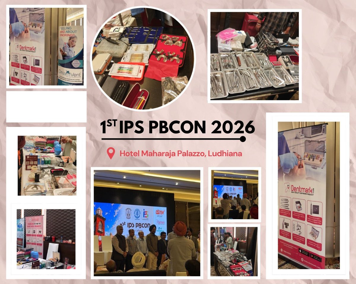 dentmarkonline's tweet photo. Take a look at the highlights from our amazing experience at the 1st IPS PBCON 2026 in Ludhiana!

It was a fantastic opportunity to connect with dental professionals, showcase our latest products, and be part of one of Punjab’s biggest prosthodontic conferences. https://t.co/uWU723UDSl