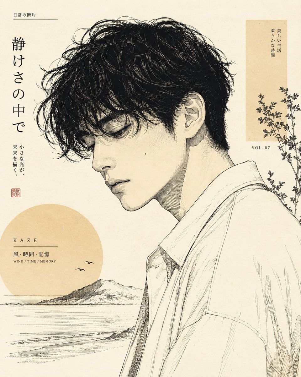 MissDelulu9's tweet photo. GPT Image 2 on ChatGPT 

Prompt:

Transform the person in the photo into Contemporary Japanese line-art illustration, ultra detailed pen-and-ink drawing, cream yellow and ivory color palette, minimalist editorial design, refined hatching and engraving texture, clean negative space, indie magazine aesthetic, soft literary atmosphere, delicate facial features, Scandinavian simplicity mixed with Japanese graphic design, museum-quality illustration, subtle vintage print texture, elegant composition, highly detailed, 8k.