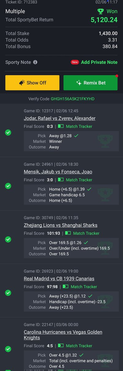 amthegenius's tweet photo. ROLLOVER WEEK 4 WON ✅️✅️✅️✅️

3 ODDS 4 OUT 4 WEEKS COMPLETED💯✍️

CONGRATULATIONS TO ALL WINNERS 🏆 🙌 https://t.co/jPVVzLENig