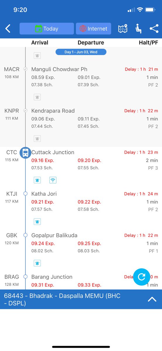 ArabindakumarP's tweet photo. @DRMKhurdaRoad @RailMadad @RailMinIndia @RailwaySeva @AshwiniVaishnaw @CMO_Odisha 

Respected Sir, 
Many working professional, ladies employees,business person are facing problem.because this train is always running late.
Pic of Today status attached. 
Yesterday also I raised complaint . 
Kind request solve the issue permanently https://t.co/UXBJji8bT5