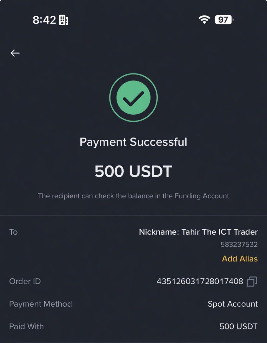 Crypto__Haris's tweet photo. Sent 500 USDT to UID 771498040 and 583237532 🎉

I will send $500 more to two lucky people tonight.

Who’s next? 🤑🤑 Drop your Binance UID 👇 https://t.co/sed6l4nMJG