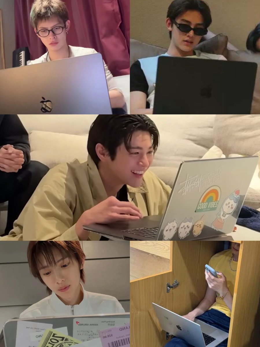 PloysaiOy's tweet photo. MacBook น้องเต็มไปด้วยสติกเกอร์ลายน่ารัก ๆ ในขณะที่พี่เค้าโตกันหมดแล้วว ของมุกอนเป็นแก๊งการ์ตูน Chiikawa น่ารักน่าเอ็นดู 555 ชิอิคาวะ ฮาจิวาเระ เจ้ากระต่ายจอมพลัง อุซางิ โลโก้แบรนด์ Stüssy เต็มไปหมด งื้ออๆๆเด็กประถม อันกอนโฮ แท้ๆ ยังเล็กมาก ยังเล็กมากจริงๆ 😂😂😂

#KEONHO #건호 https://t.co/g8k1L47OH6