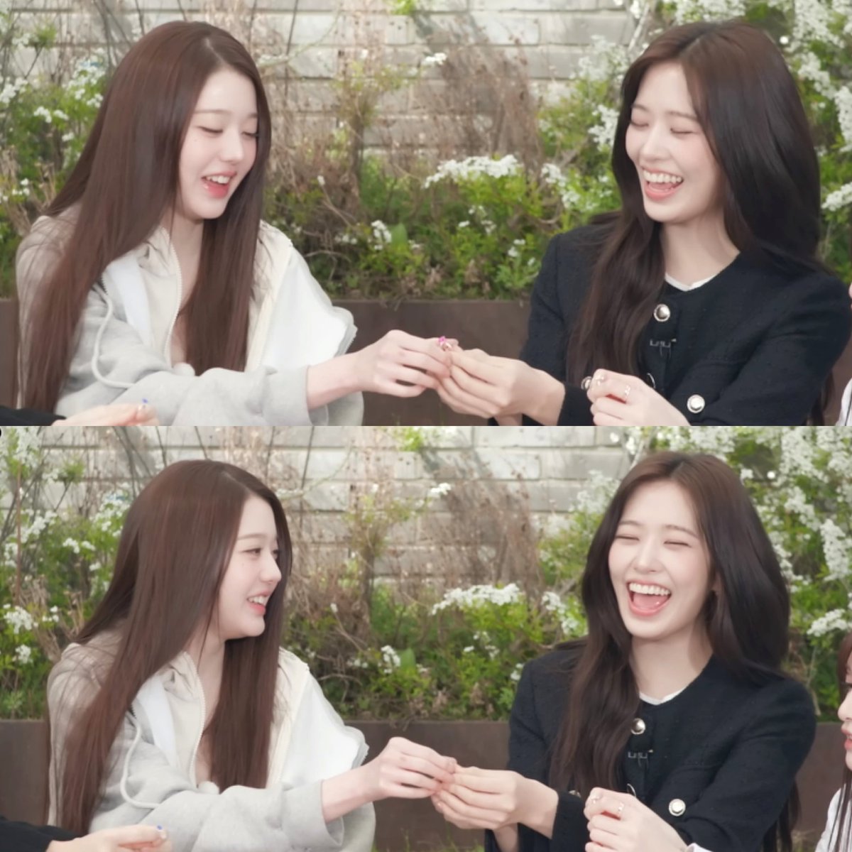 cloudnskye_'s tweet photo. As we all know, Yujin and Wonyoung are now engaged. Look at the happy faces on both of them (plus the look of love that Wonyoung has🫠) https://t.co/54dQcqlCrc