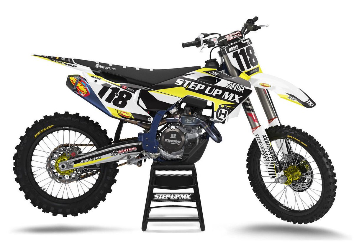 stepupmx's tweet photo. Explore a variety of decal options for your Husqvarna to make it uniquely yours. Choose from bold graphics, subtle designs, or something in between to match your style. Personalize your ride with durable decals, ensuring your motorcycle stands out. 
#stepupmx, #stepupdesign https://t.co/ZotaCtRgwp
