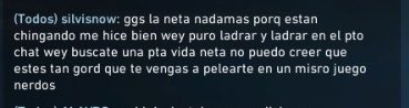 Lelibooh's tweet photo. ggs la neta nadamas porque estan chingando me hice bien wey puro ladrar y ladrar en el pto chat wey buscate una pta vida neta no puedo creer que estes tan gord que te vengas a pelearte en un misro juego nerdos https://t.co/hUQREBRJBL