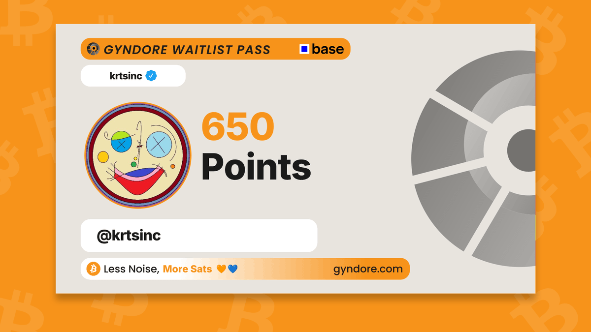 krtsinc's tweet photo. Secured my spot on the @Gyndore waitlist.

Already stacking. It pays to be early.

Join now &amp; claim your points → https://t.co/XlocvGz4xW https://t.co/Dkpo9Xr6VY