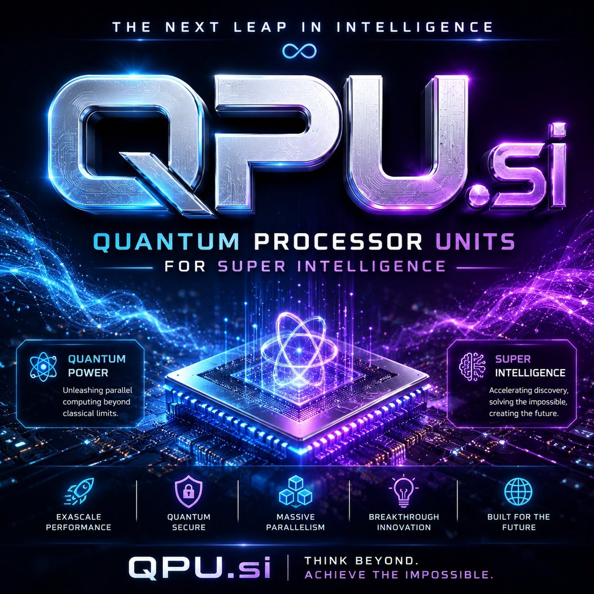 MikeDomainer's tweet photo. What happens when AI outgrows GPUs?

🚀 https://t.co/dL6kU6um1M — a premium domain for the next era of computing.

Quantum Processor Units. Super Intelligence. Infinite possibilities.

Short. Memorable. Future-ready.

#AI #QuantumComputing #QPU #ArtificialIntelligence #TechDomain https://t.co/NHVBh23b0F
