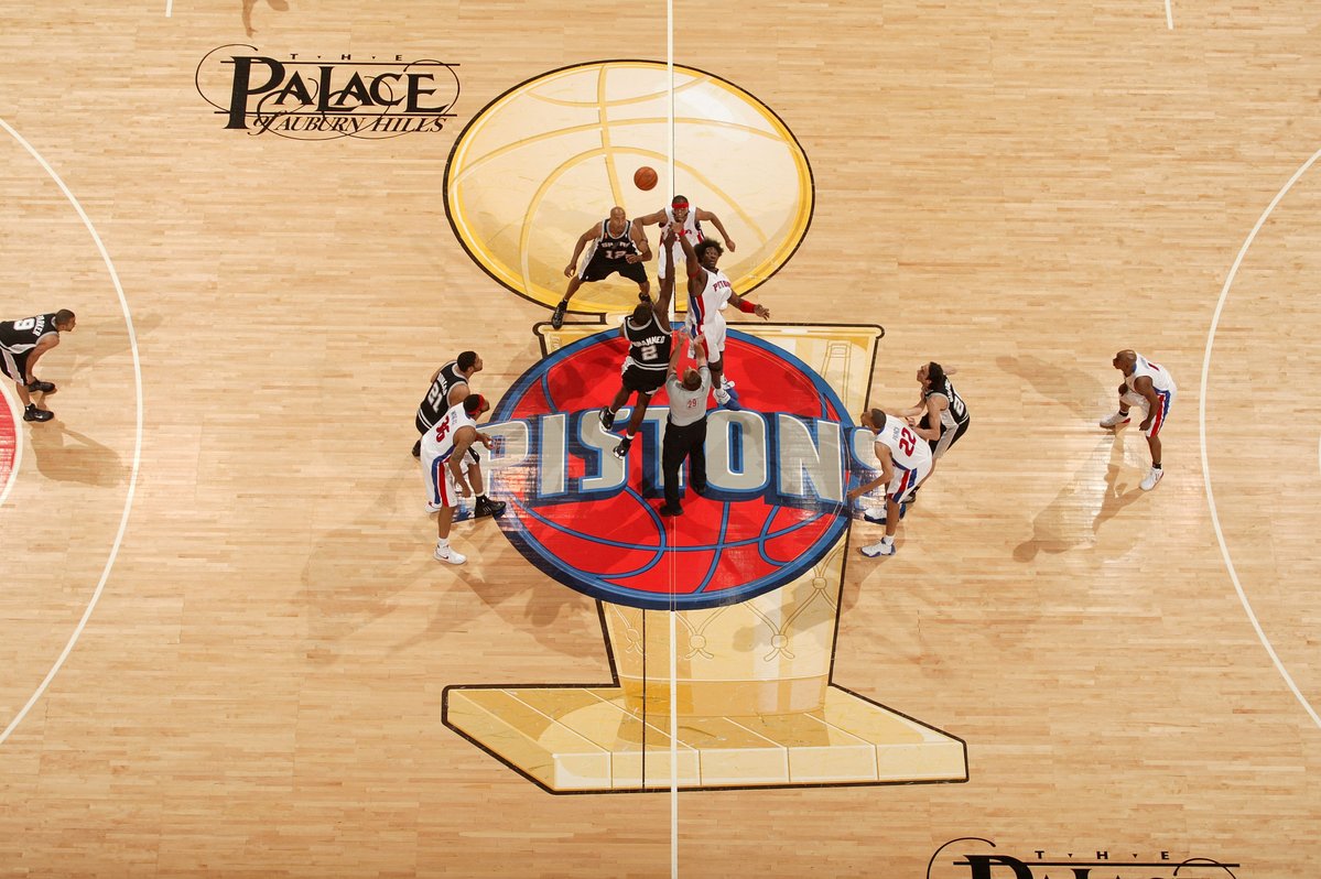 NBA's tweet photo. Pistons vs Spurs 2005 https://t.co/Eb1BNsR4lb