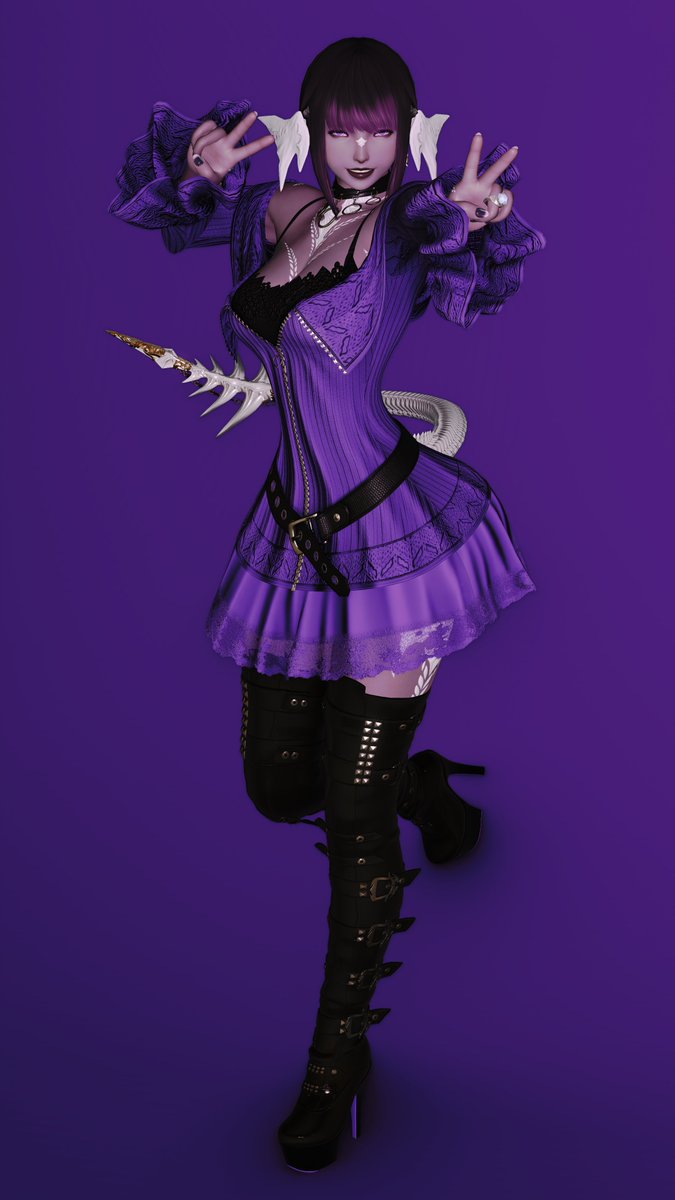SleepyPallida's tweet photo. Purple pop star! 💜🎤

#femra #gpose https://t.co/9eoMxGiqXV