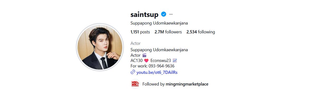 SaintFCOfficial's tweet photo. Saint's new profile pic on IG/X/ FB 

He looks very handsome

IG: https://t.co/8qfaQMNnVe
FB: https://t.co/bkJpqlhco1
X: https://t.co/oBqxGez6iL 

 #Saint_sup #MingEr 
#เซ้นต์ศุภพงษ์ https://t.co/0GYqOtKhbX