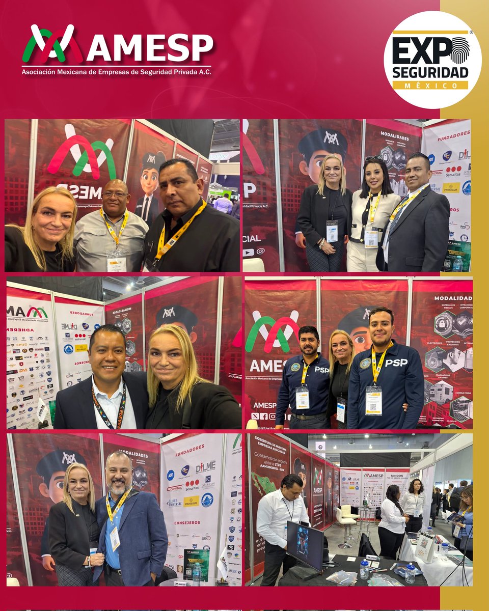 AMESP_oficial's tweet photo. Nuestro Presidente, Lic. Daniel Espinosa Ávila, visita el stand de la AMESP junto a nuestros asociados, en el marco de la Expo Seguridad México 2026.

#ExpoSeguridadMéxico2026 #AMESP #SeguridadPrivada #IndustriaDeLaSeguridad #Networking #Liderazgo #México #Asociados https://t.co/t6PmKMvLPP