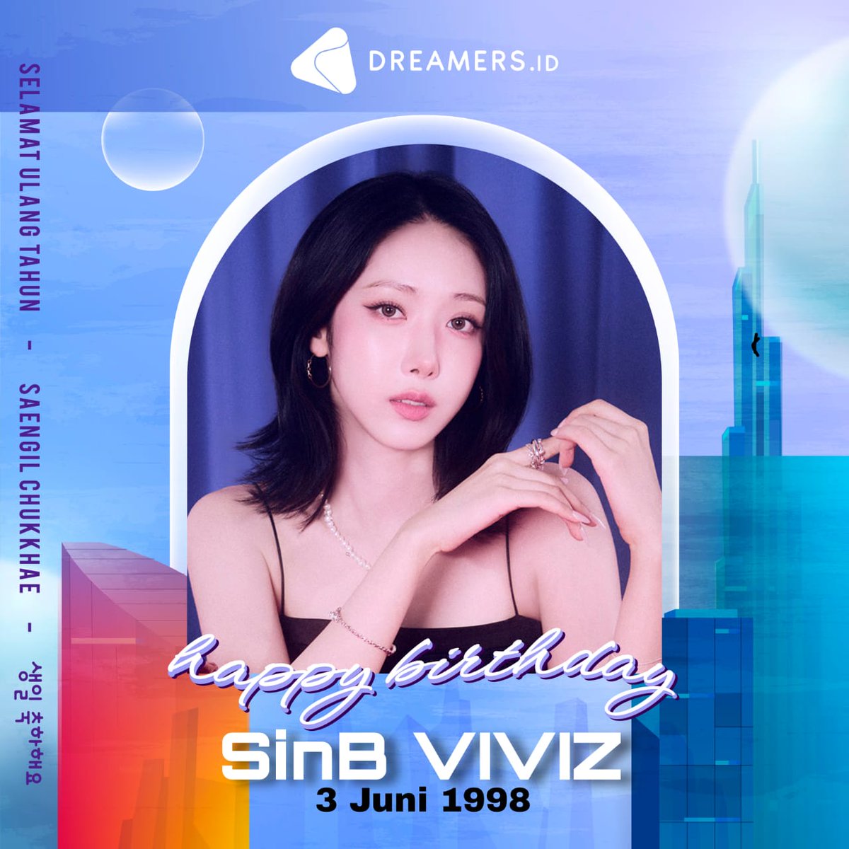 DreamersRadioID's tweet photo. Happy Birthday SinB VIVIZ! 🎂🥳❤️
@VIVIZ_official

Have a wonderful birthday and may your every day be special and delightful!

#SinB #VIVIZ #HappySinBDay
#6월의_적토마_신비생일
#AHipnoticPerformerSinB https://t.co/r79gSYx0HF