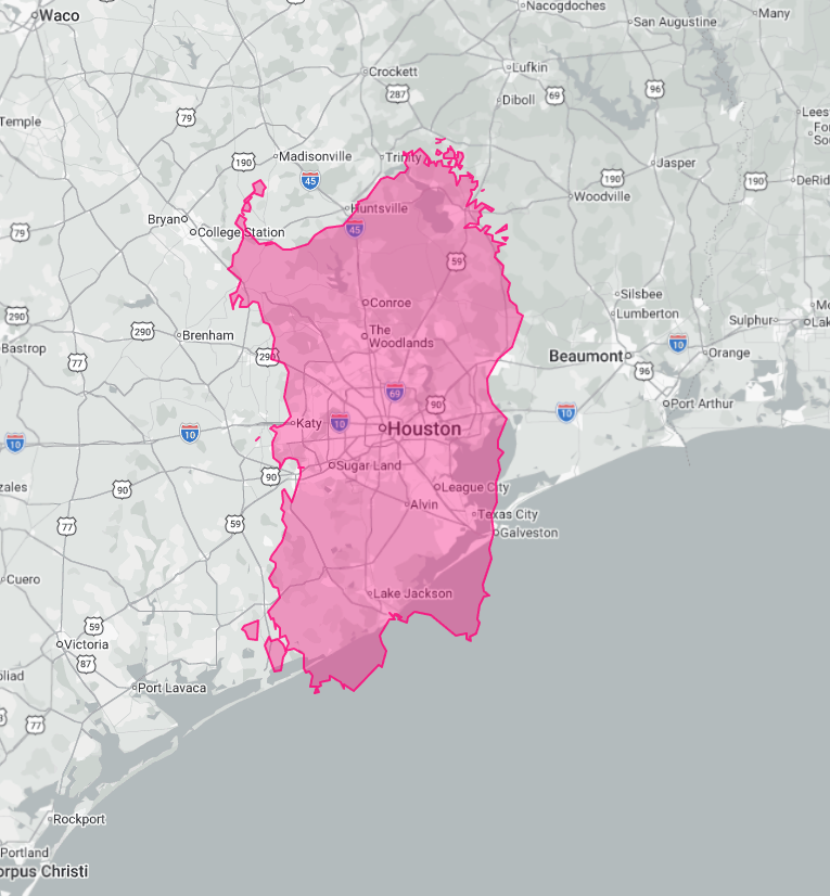 Ancients's tweet photo. @Kepler_443b A bit more than double the size of Houston metro area. I think that's a better comparison to make. https://t.co/dRruDAYgy1