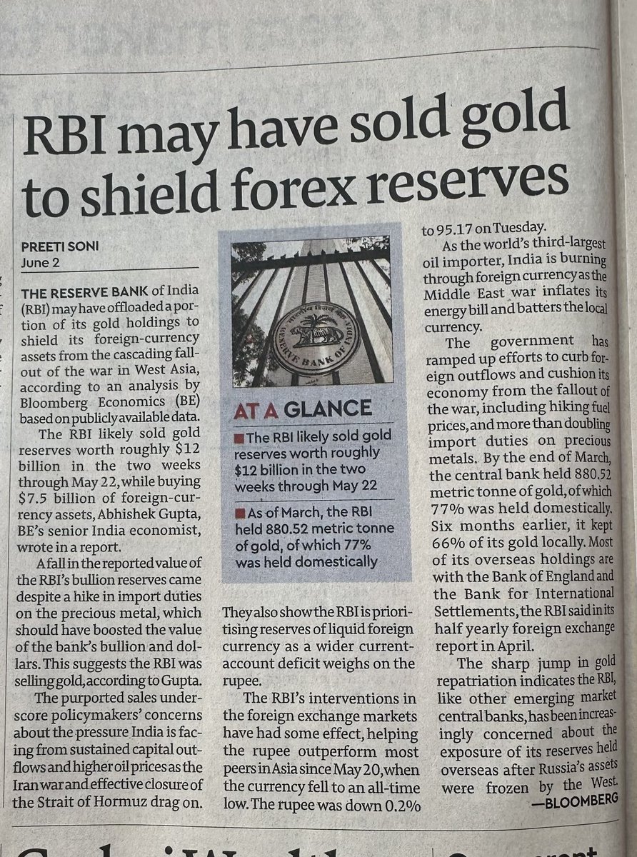 Vtxt21's tweet photo. Modi Govt has sold many Govt companies & assets to his Businessman friends

Sold our Natural resources and our Forests also

And now selling our Country's Gold to Hide Failure of his Economic policies and Financial mismanagement

Well educated Manmohan Singh built a strong foundation for our Economy, but this Uneducated Modi is destroying it every day 🤡
