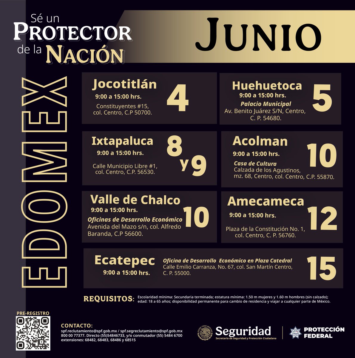 spf_sspc's tweet photo. 👮🏽‍♀️ EDOMEX 🙋🏽‍♀️

Disciplina y compromiso que trascienden.

Regístrate en https://t.co/jSECRBBryV y sé una Protectora y un Protector de la Nación.

WhatsApp: 5669946513

#ProtectoresDeLaNación #MásCercaMásSeguros @DigitalMex @empleoshoy https://t.co/MxdMAOxbWT