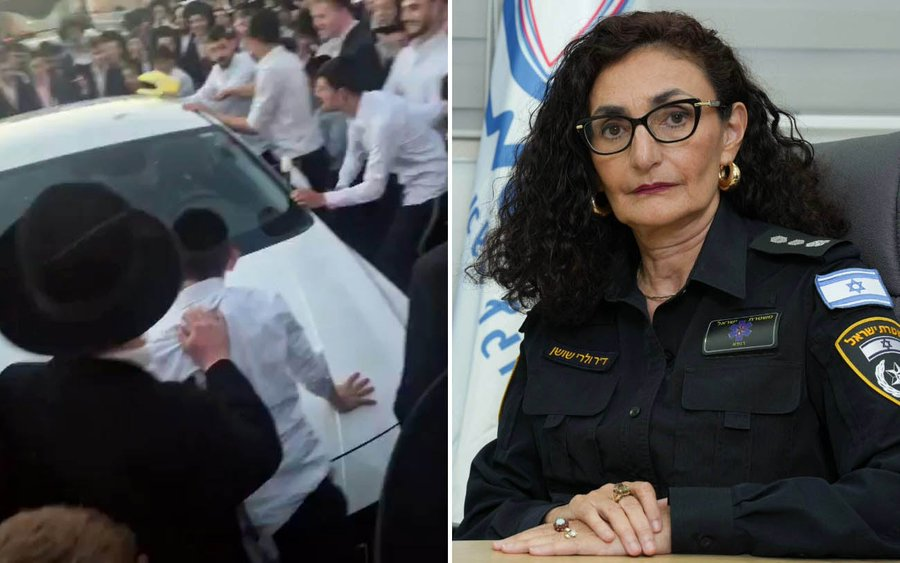JoopSoesan's tweet photo. Wat een schoften:
Ultraorthodoxe anti-dienstplichtmenigte valt rouwende moeder van IDF-soldaat aan in haar auto.
Oproerlingen proberen de auto van Valerie Shoshan, hoofdmedicus van de Israëlische politie, om te kantelen; 'Ik voelde dat Elyassaf bij me was', zegt ze over haar zoon die omkwam tijdens gevechten in Gaza. https://t.co/hMc1oQCnGb