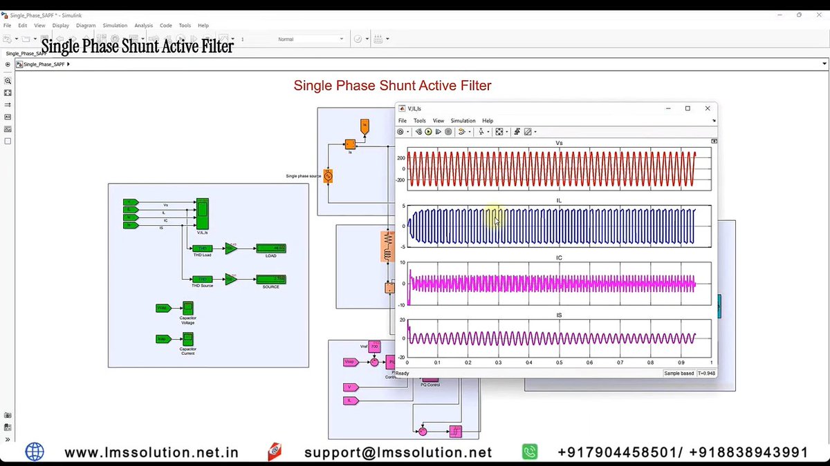 Lms_Solution's tweet photo. Single-Phase Shunt Active Filter in MATLAB/Simulink

https://t.co/IEF3nQPGd2

MATLAB/Simulink model of a single-phase shunt active filter for harmonic compensation.
Uses PQ control with H-bridge inverter and DC capacitor voltage regulation at 700 V.

#MATLAB
#Simulink https://t.co/aZoEhGjQ35