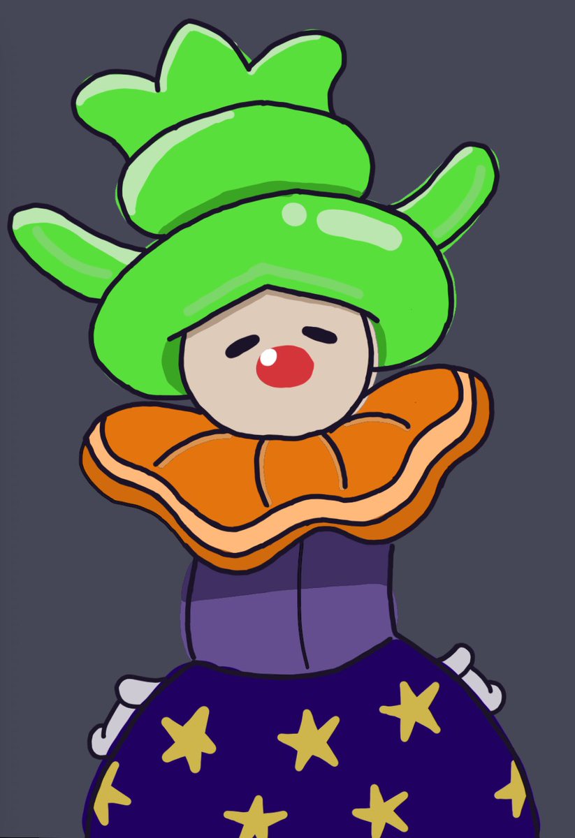 kingkcrabs's tweet photo. @Sarah_Draws8 I’m working on a new profile picture of my oc chuckles the clown https://t.co/tbjtOBEfF8