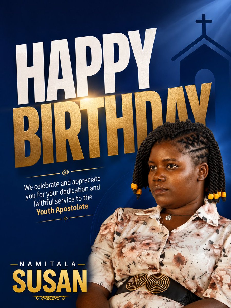 gacapya's tweet photo. Happy Birthday, Namitala Susan!
From Kasangati Sub Parish,We Celebrate you. Thank you for your enthusiasm, commitment, and active participation in the Youth Apostolate.
May the Lord bless you with joy, good health, and success in all you do.
#GACAPYA #CatholicYouth https://t.co/MTPKlWMvD0
