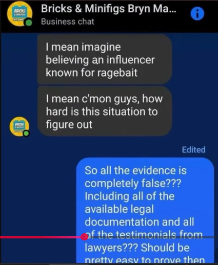 ObviousRises's tweet photo. UPDATE: BAM (Bricks and Minifigs) EMPLOYEES HAVE GONE ROUGE AND ARE CRASHING OUT ON FACEBOOK, They are now attacking random people on Facebook chat over "mean comments." 😭 bro just give the legos back. https://t.co/aUPM8fj8MV