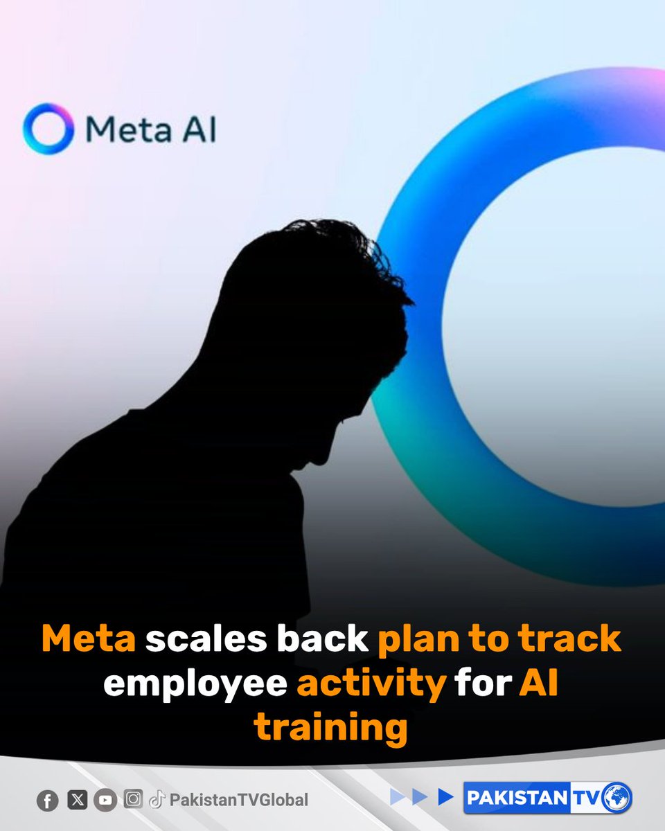 PakTVGlobal's tweet photo. Meta has softened elements of its internal plan to collect employee activity such as mouse movements and keystrokes for AI training data, following strong pushback from staff and internal criticism.
#Meta #ArtificialIntelligence #WorkplacePrivacy #TechNews #PakistanTV https://t.co/sMmx5tGylp