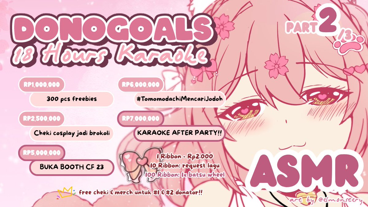 aikawamomoka's tweet photo. DONOGOALS PART 2
ASMR soft singing menemani hari lelahmu 🩷

📅 Wednesday, 3 June 2026
🕗 20:00 WIB (GMT+7)
🔗 Below https://t.co/KOuDDxP9Hi