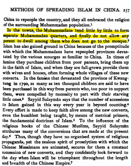 Rjrasva's tweet photo. https://t.co/TNS3GuaFW4
Easily debunked based on this report from Qing empire in 1896 &amp; a later report from Nanking in 1908 that authorities were trying to prevent formation of Mohammedan ghettos

No Hindus involved

Mohammedan ghettos are voluntary as infidels r najis (impure) https://t.co/xPphz5aK2X