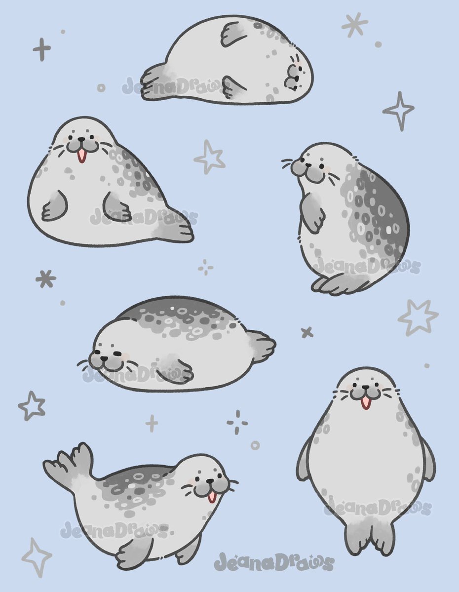 JeanaDraws's tweet photo. seals 🦭🩶 https://t.co/UeF7ALA7LB
