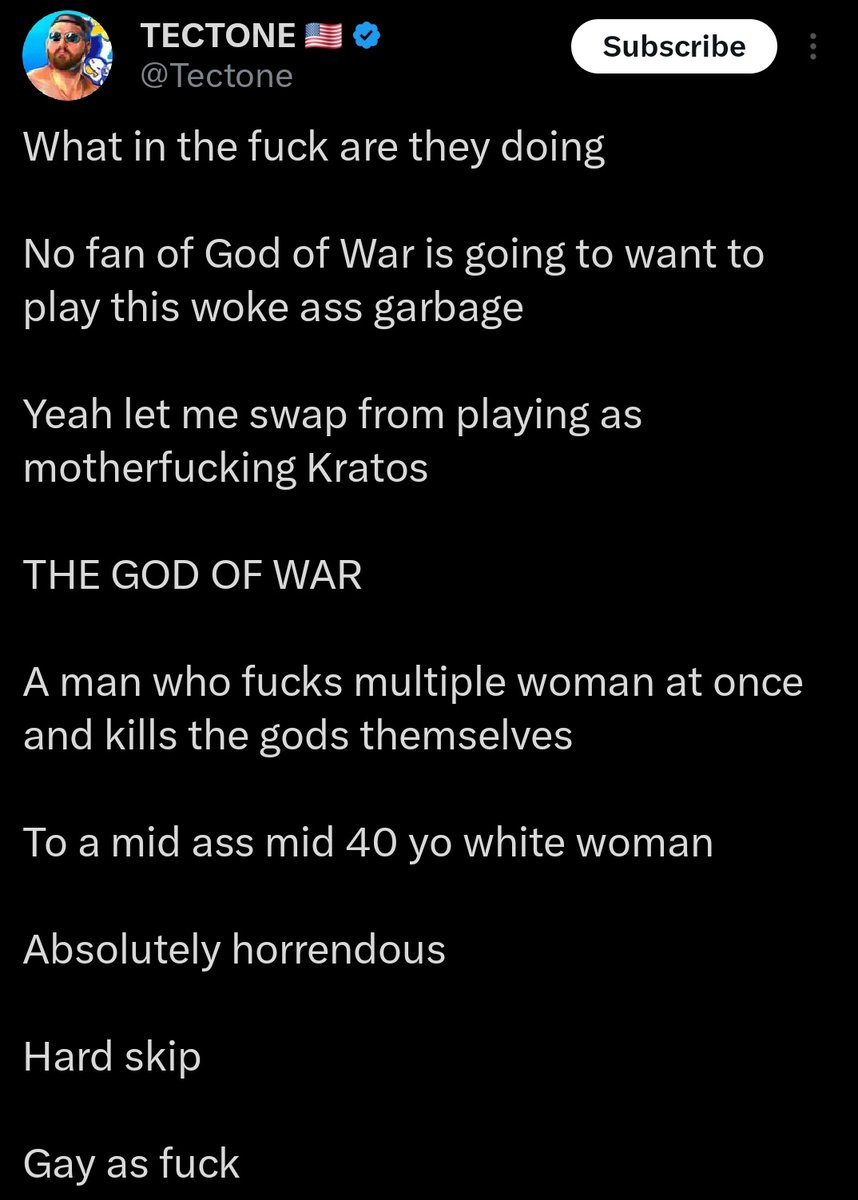 kjngamer's tweet photo. Notice how the anti woke grifters have a problem with God of War playing as a female character but none of them don't have a problem with Control Resonant being switched to a male character https://t.co/iQa2i5yUZH