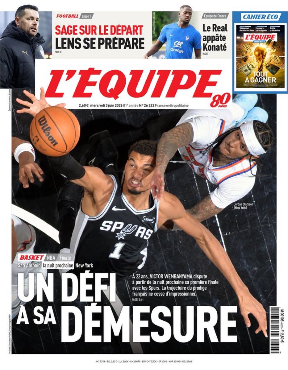 TrashTalk_fr's tweet photo. La une de @lequipe ce mercredi 🏀 https://t.co/dMwUqKT1Y6
