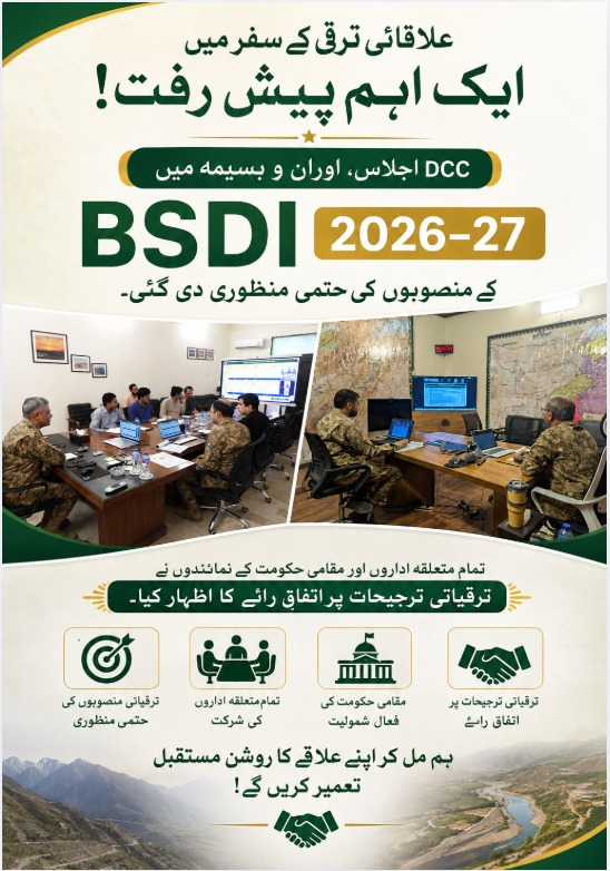 TalibBaloch99's tweet photo. علاقائی ترقی کے سفر میں ایک اہم پیش رفت!  DCC اجلاس، اوران و بسیمہ میں BSDI 2026–27 کے منصوبوں کی حتمی منظوری دی گئی۔ تمام متعلقہ اداروں اور مقامی حکومت کے نمائندوں نے ترقیاتی ترجیحات پر اتفاقِ رائے کا اظہار کیا۔

#Basima
#Washuk
#BSDI2026_27
#DevelopmentJourney https://t.co/xMx4XboAl4