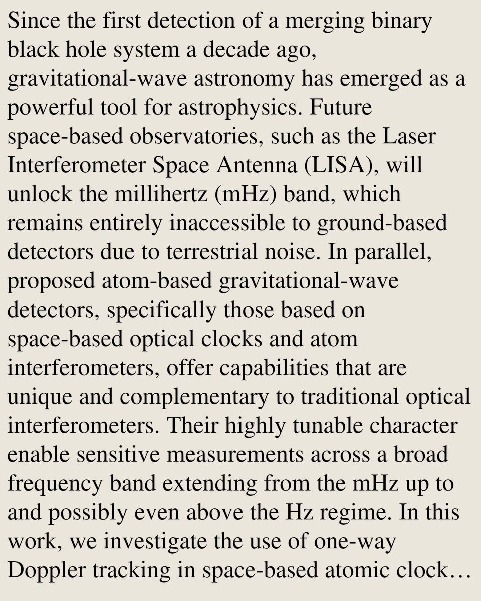 RelativityPaper's tweet photo. Gravitational-wave astronomy with a space-based optical clock network

Dhruva Ganapathy, Divya Singh, Sammith Singamsetty, Shimon Kolkowitz
https://t.co/tYPavbClPC [𝚐𝚛-𝚚𝚌 𝚊𝚜𝚝𝚛𝚘-𝚙𝚑.𝙸𝙼 𝚙𝚑𝚢𝚜𝚒𝚌𝚜.𝚊𝚝𝚘𝚖-𝚙𝚑 𝚙𝚑𝚢𝚜𝚒𝚌𝚜.𝚒𝚗𝚜-𝚍𝚎𝚝] https://t.co/sLnr4OaNFx
