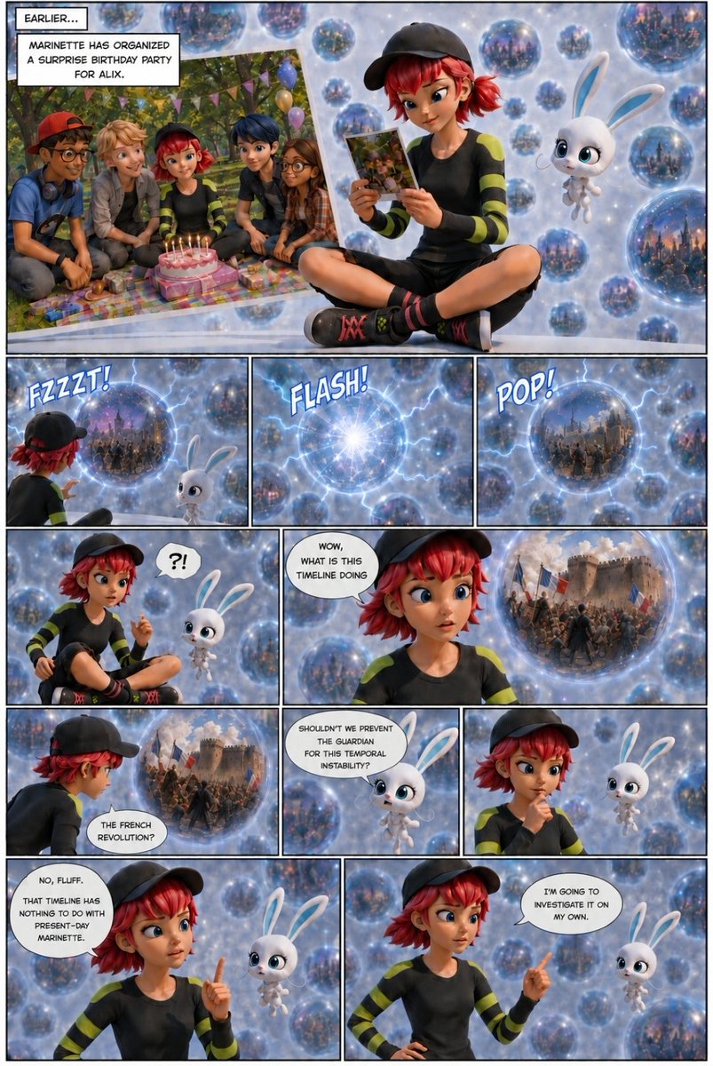 DbrMlk's tweet photo. Miraculous - The adventures of Bunnyx : Part 1  

After a birthday party with all her friends, Alix returns to the burrow. Suddenly, a temporal instability occurs, and Alix has no choice but to investigate its origin...

#miraculous #mlb #fanfiction #mlbtwt https://t.co/gI5VXqFS9G
