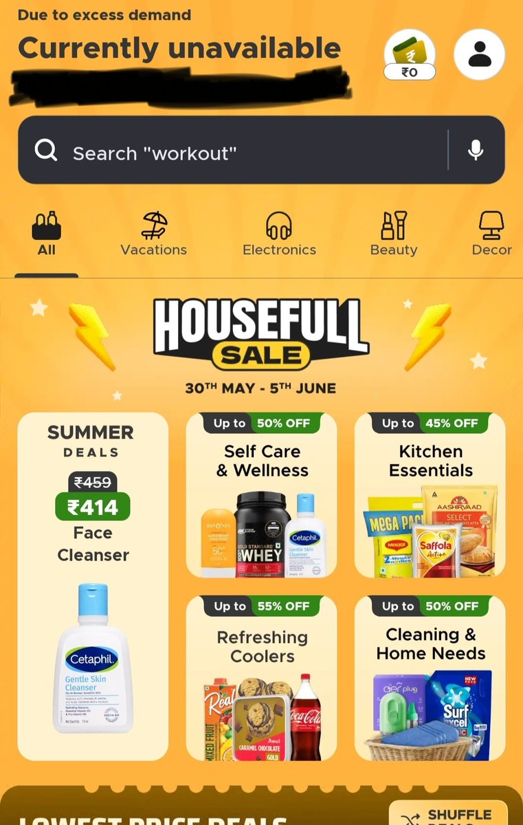 shuddhsarcasm's tweet photo. @letsblinkit Itni demand hai bhi??
Since 6 in the morning it's the same, excess demand!! https://t.co/8HOPxGDhhy