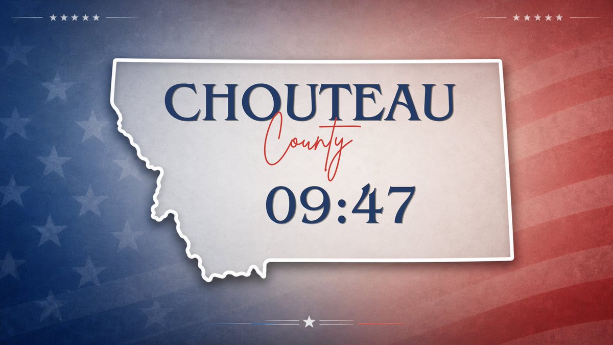 SOSJacobsen's tweet photo. Daniels, Treasure, Phillips, and Chouteau counties are fully reported for election night! Thank you voters and election workers! #mtnews #mtpol #mtvotes https://t.co/aRb0qCRSgT