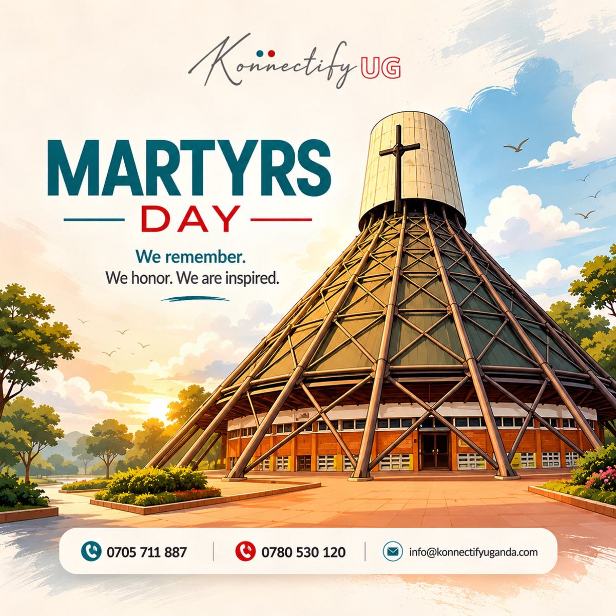 KonnectifyU's tweet photo. Today, we join Uganda in commemorating the courage, faith, and sacrifice of the Uganda Martyrs. May their legacy continue to inspire us all.

Happy Martyrs Day.

#MartyrsDay || #KonnectifyUG https://t.co/5ZnnysOpy3