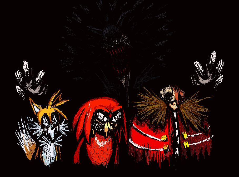 Some_Clown20's tweet photo. "So many options.. So few chances.. Don't you agree..?"

(#creepypasta #sonicexe ) https://t.co/nQtWxG8Q8t