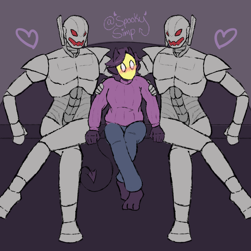 Spooky_Imp's tweet photo. What's better than one ultron? TWO ULTRONS💜 (lil doodle for today)#ultron #imp #persona https://t.co/0VHb4B4J8R