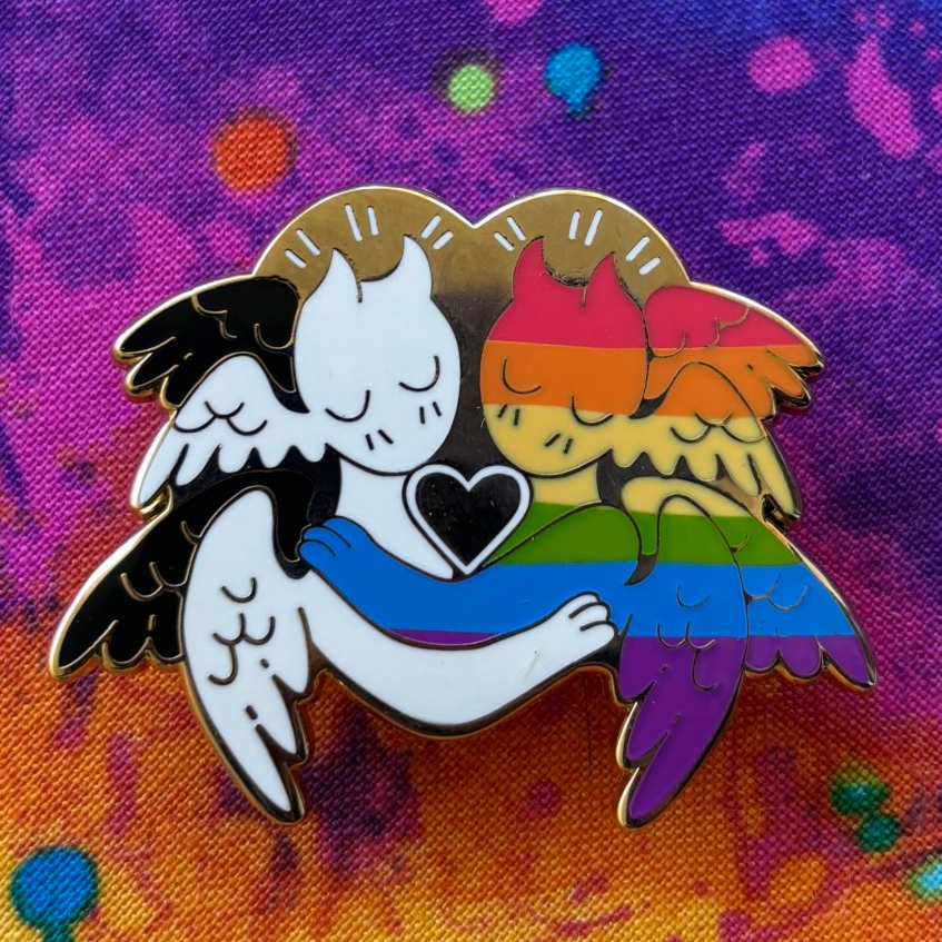 ultra_infinite's tweet photo. Happy Pride 🌈 showing off more Pride Angels pins I’ve made! https://t.co/skcrJjy10m
