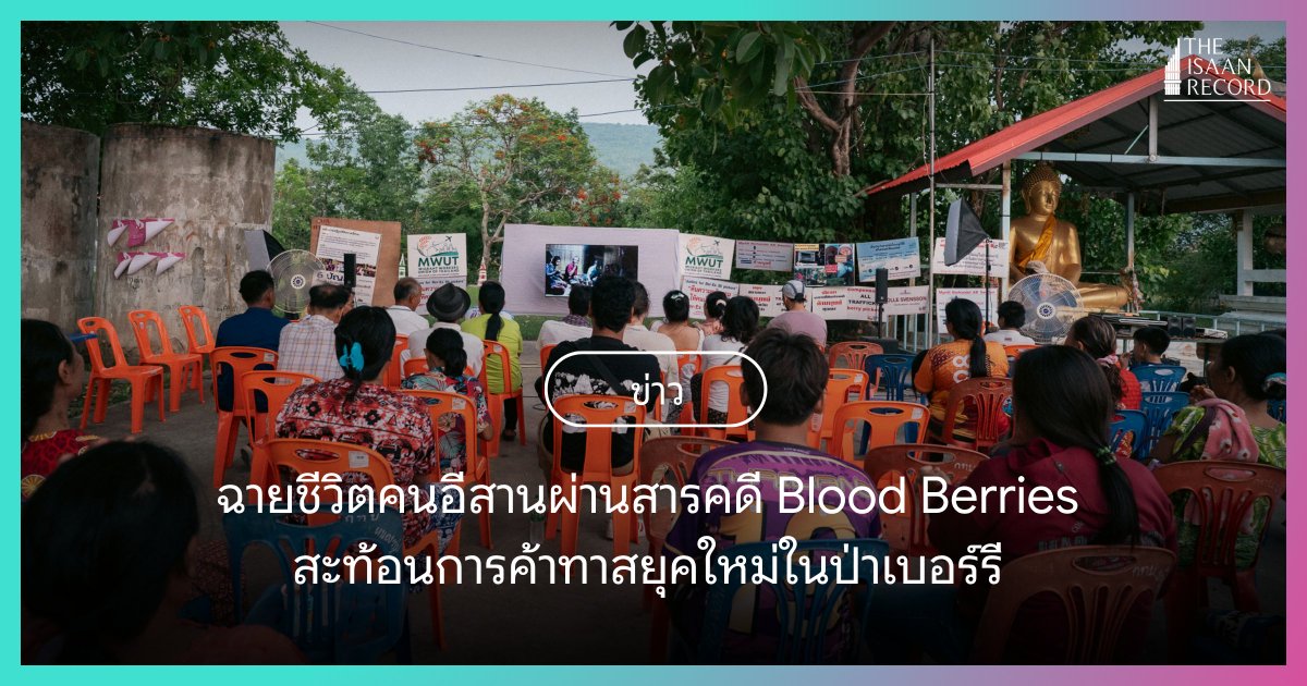 isaanrecord's tweet photo. เปิดลานวัดเป็นโรงหนังกลางแปลง ฉายชีวิตคนอีสานผ่านสารคดี Blood Berries สะท้อนการค้าทาสยุคใหม่ในป่าเบอร์รี https://t.co/SDY2vxgN99 https://t.co/5awOb1mPTn