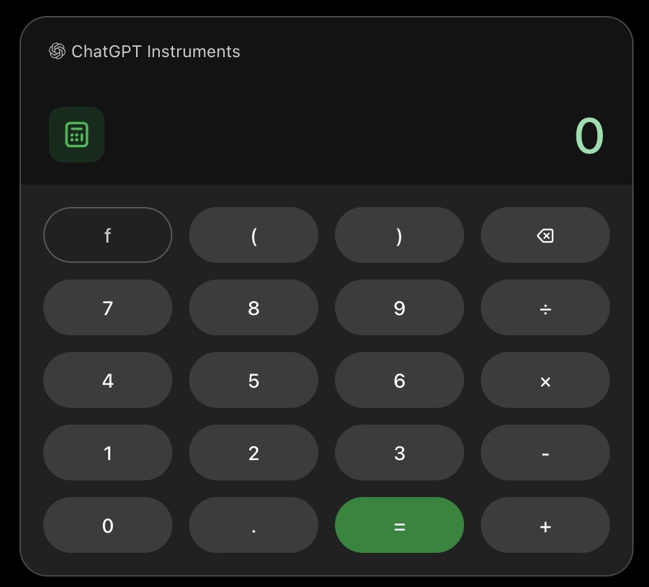 AutomationAce_'s tweet photo. Have you seem ChatGPT Instruments, like this calculator? https://t.co/v2M4lpNSVz