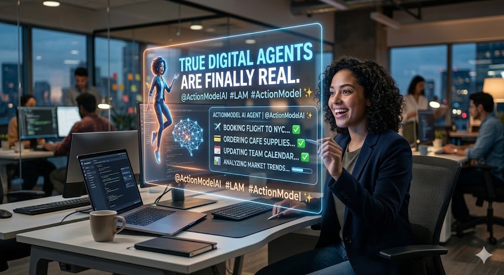 ccryptogemzph's tweet photo. True digital agents are finally real. Check out @ActionModelAI #LAM #ActionModel ✨ https://t.co/UqZIGMEhYc