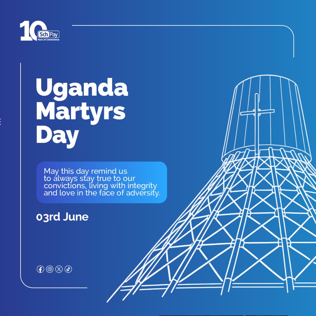schoolpay_ug's tweet photo. Happy Uganda Martyrs Day From Schoolpay .

#SchoolPayAt10 https://t.co/NTdlw0l38f