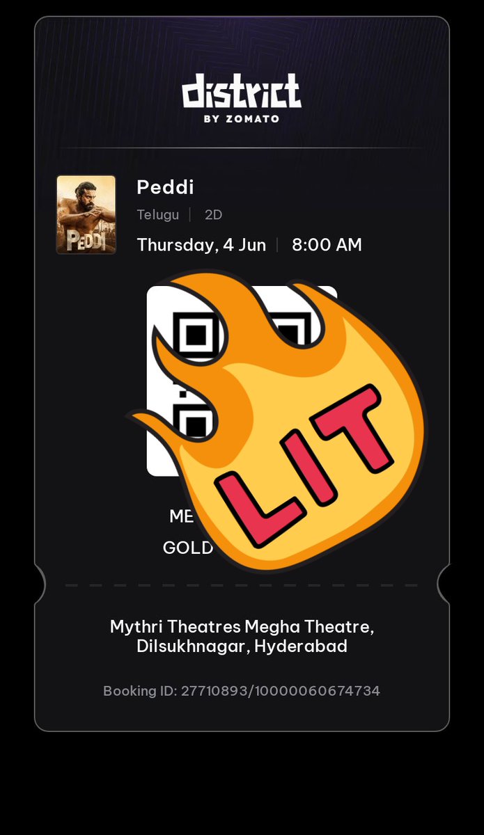 Manipav64006299's tweet photo. 8 AM SHOW🔥 Two Tickets available 
Megha Theater, Dilsukhnagar 
June 04
Book My show price
DM if needed
Contact: 9705067747
#Ramcharan
#pawankalyan
#megapowerstar
#PEDDI 
#MYTHRI
#NIZAM
#peddikiaawaz https://t.co/rhuVLF6GVu