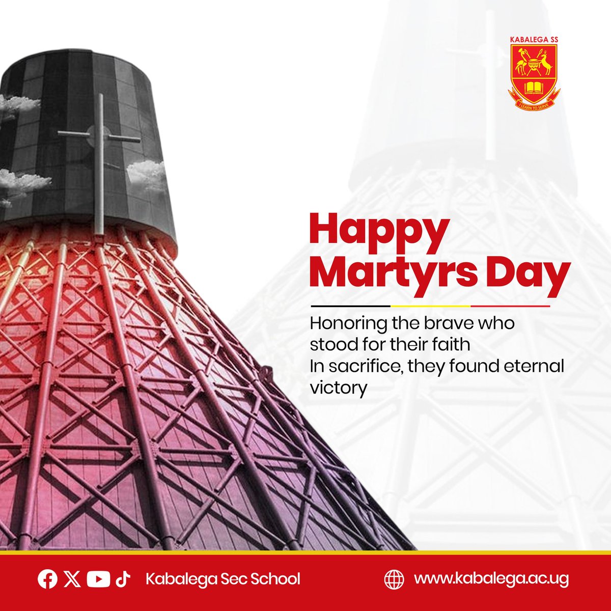 Kabalega31's tweet photo. Kabalega Sec School joins the nation in commemorating Uganda Martyrs Day, honoring the brave heroes who sacrificed their lives for their faith.
Their courage, resilience, and unwavering belief continue to inspire generations to stand firm in truth, integrity, and faith. https://t.co/j9SekOUjX1
