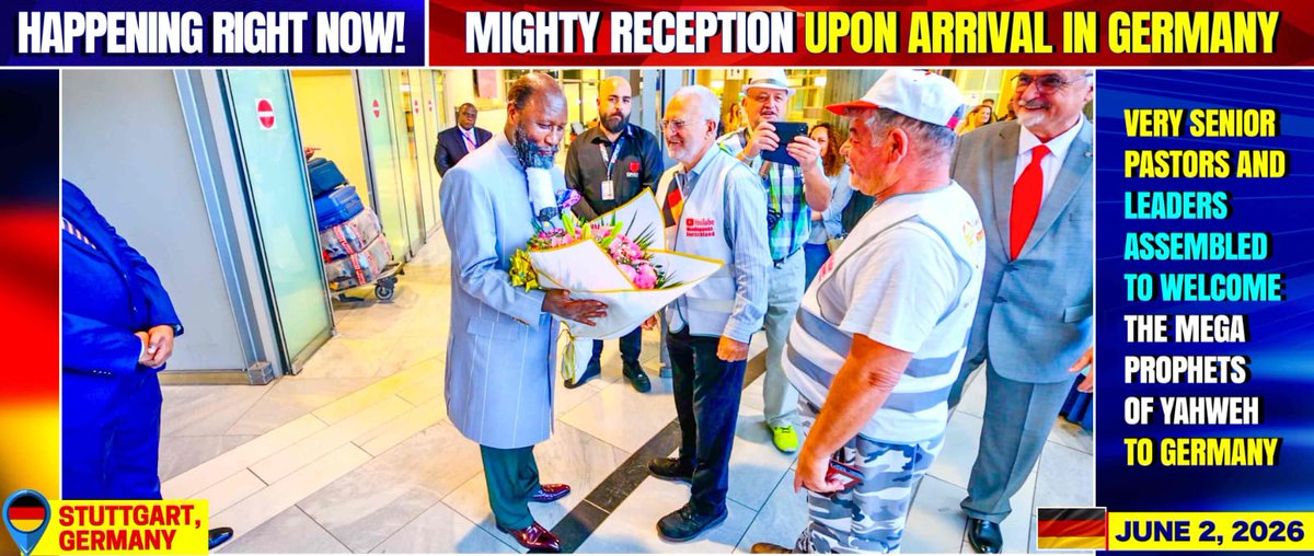 RepentanceNews's tweet photo. JUST IN: Prophet Dr. Owuor arrives in Germany 🇩🇪 ahead of a  major revival mission to announce the glorious gospel of JESUS CHRIST. https://t.co/pi6bfHQBkV