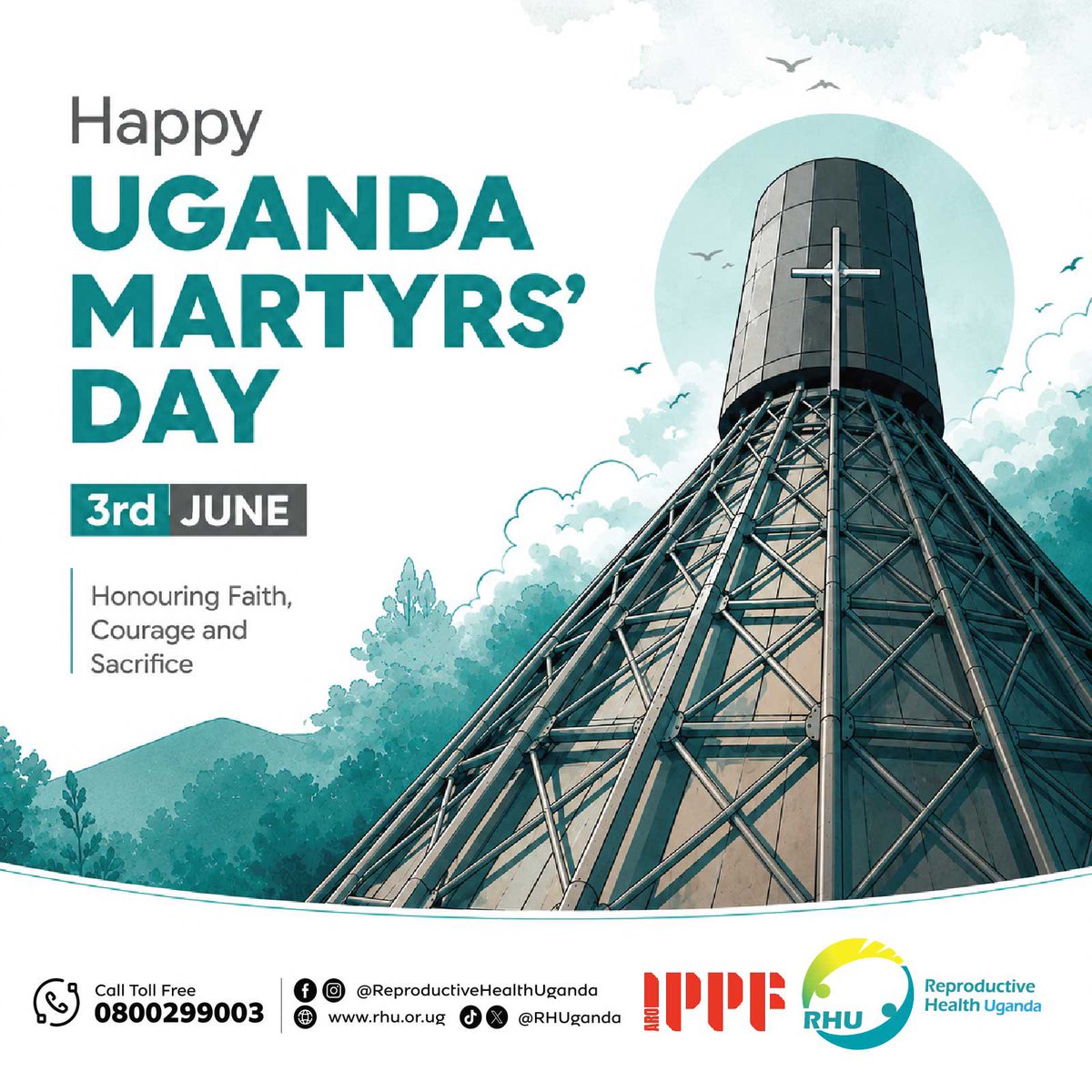 RHUganda's tweet photo. Today, we remember the courage, faith, and sacrifice of the Uganda Martyrs. 

May their legacy continue to inspire us to stand firm in our values and serve others with compassion.

Happy Uganda Martyrs’ Day.

#WeAreRHU #UgandaMartyrs https://t.co/s1HXMgT7Px