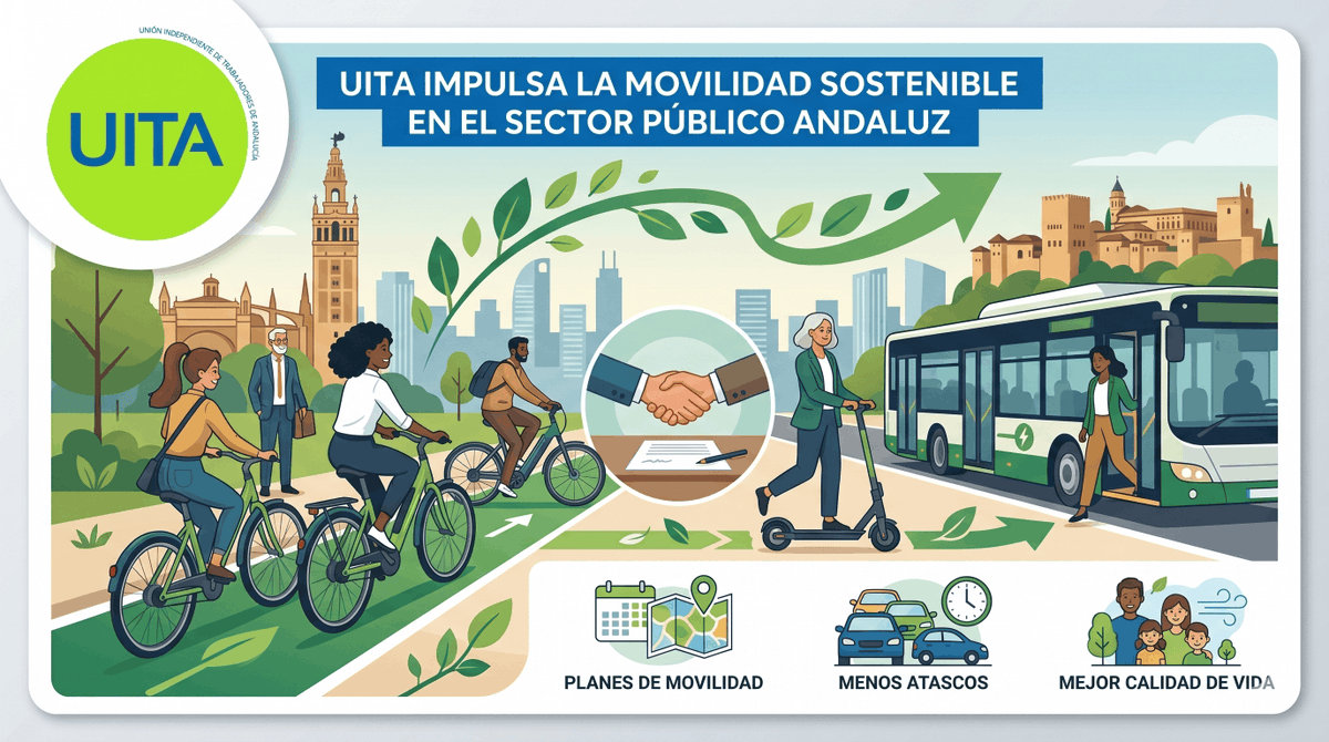 sindicatouita's tweet photo. En vísperas del #DíaMedioAmbiente, iniciamos en todos los entes de la @AndaluciaJunta la negociación de los Planes de Movilidad Sostenible. Anticipándonos a la Ley 9/2025, para:🔹Menos atascos 🚗🔹Más calidad de vida ⏱️🔹Impulso al ecotransporte 🚲 https://t.co/RwWGKcJVFO https://t.co/ZW5LT8PHad