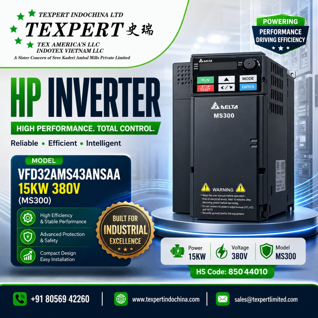 Texpert_Officia's tweet photo. Keep your industrial systems running smoothly with the HP Inverter MS300. Built for stable performance, smart control, and dependable operation. A compact solution that helps improve productivity every day. visit us: https://t.co/uw1vpI28TM
#HPInverter #DeltaMS300 #Texpert https://t.co/JfZbbqJmNG