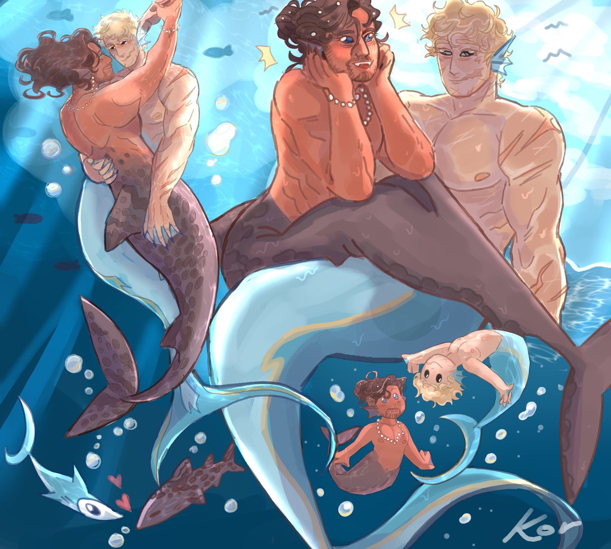 Kor____________'s tweet photo. Sorry I'm late to mermay😔 Them !!

#ghoap #ghostsoap #mermay https://t.co/9jmEpbYAqW